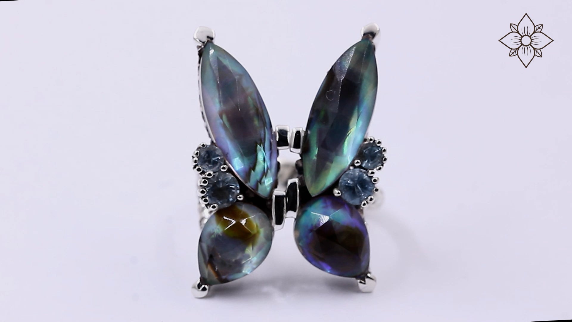 【SALE】STEPHEN DWECK フラワーリング Garden of Stephen Amethyst Phosphosiderite Natural Quartz