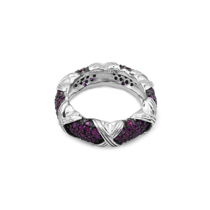 Garden of Stephen Ruby Pave Ring in Sterling Silver