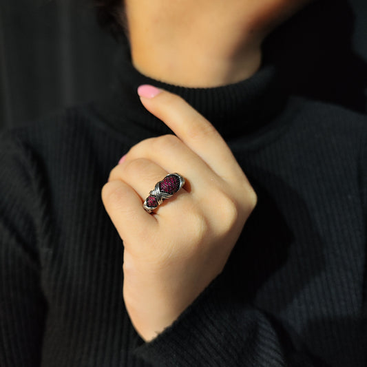 Garden of Stephen Ruby Ring in Sterling Silver