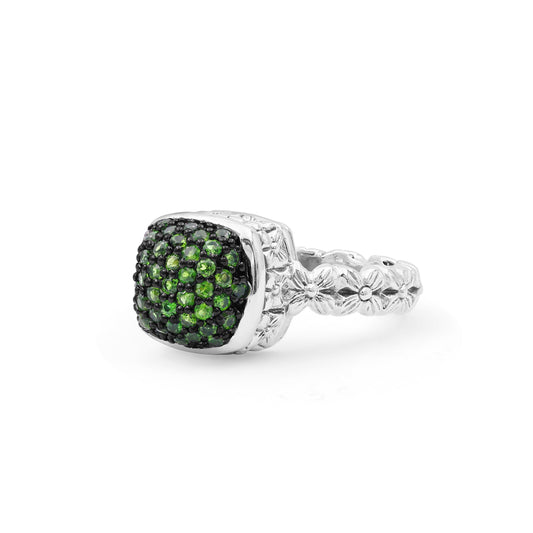 Garden of Stephen Chrome Diopside Ring in Sterling Silver