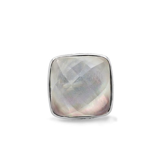 Garden of Stephen Natural Quartz and Mother of Pearl Ring in Sterling Silver