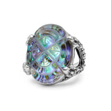 Garden of Stephen Natural Quartz and Abalone Ring in Sterling Silver
