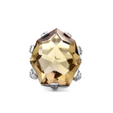 Galactical Faceted Galactical Champagne Quartz Ring in Sterling Silver