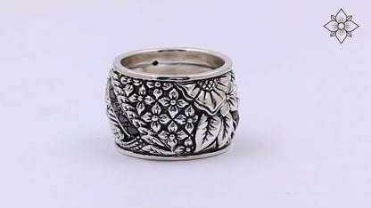 Kyoto Black Diamond 0.40ct Ring in Sterling Silver