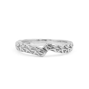 Kyoto Engraved Band in Sterling Silver