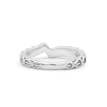 Kyoto Engraved Band in Sterling Silver