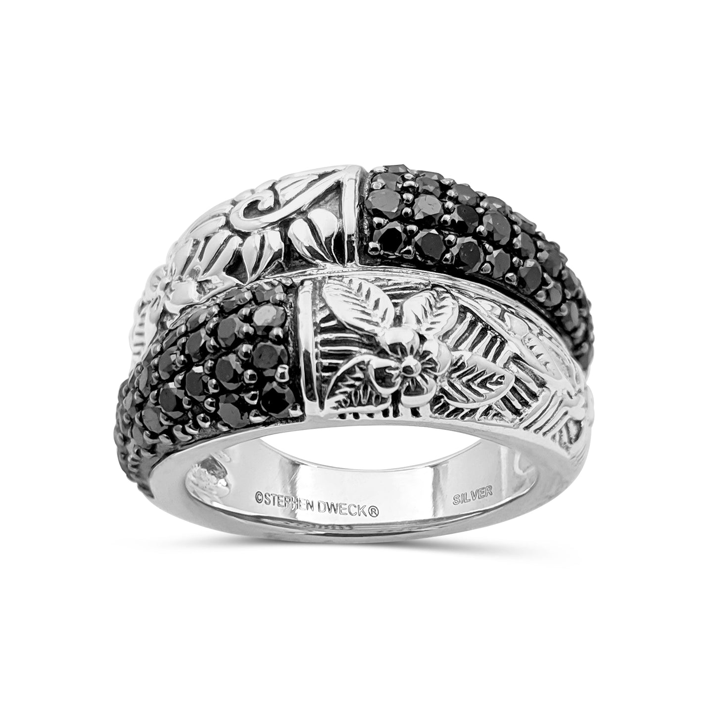 Kyoto Black Diamond 1.00ct Ring in Sterling Silver