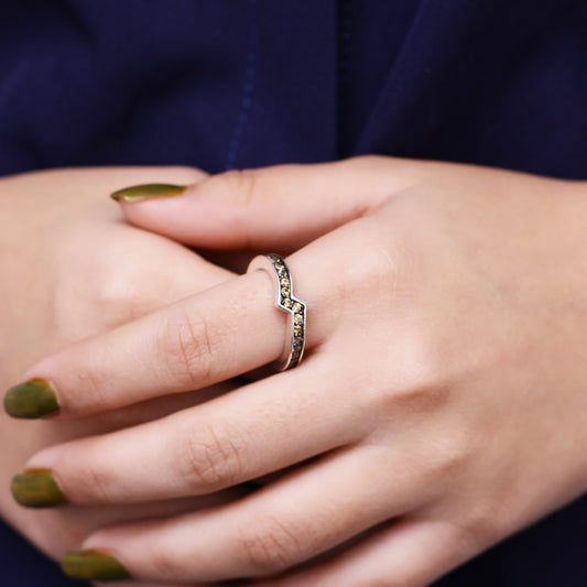 Kyoto Orange Sapphire 1.50ct Ring in Sterling Silver