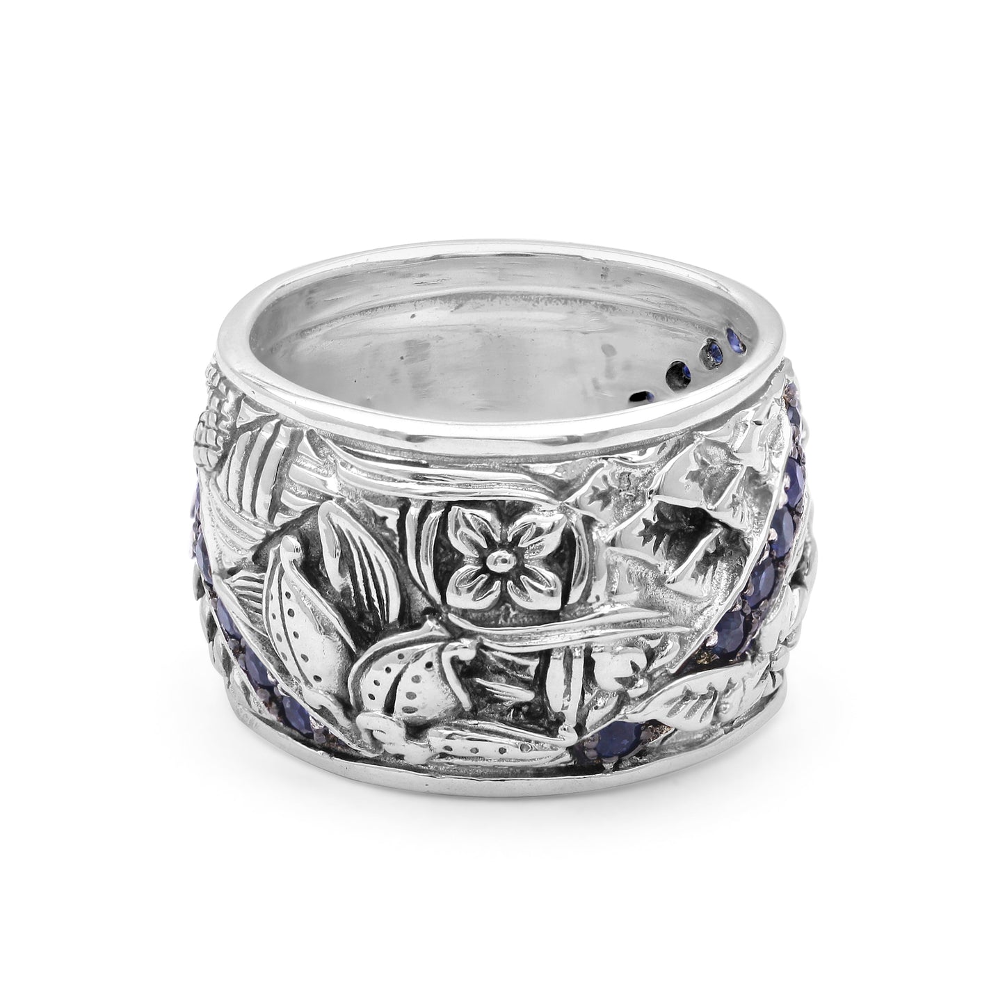 Kyoto Blue Sapphire 0.70ct Ring in Sterling Silver