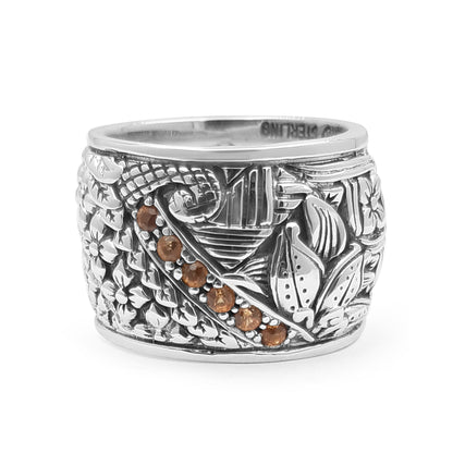 Kyoto Orange 0.40ct Sapphire Ring in Sterling Silver