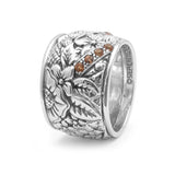 Kyoto Orange 0.40ct Sapphire Ring in Sterling Silver