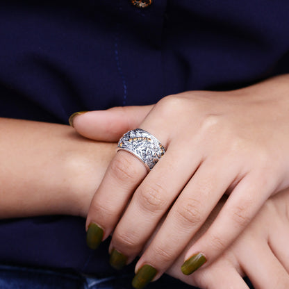 Kyoto Orange 0.40ct Sapphire Ring in Sterling Silver