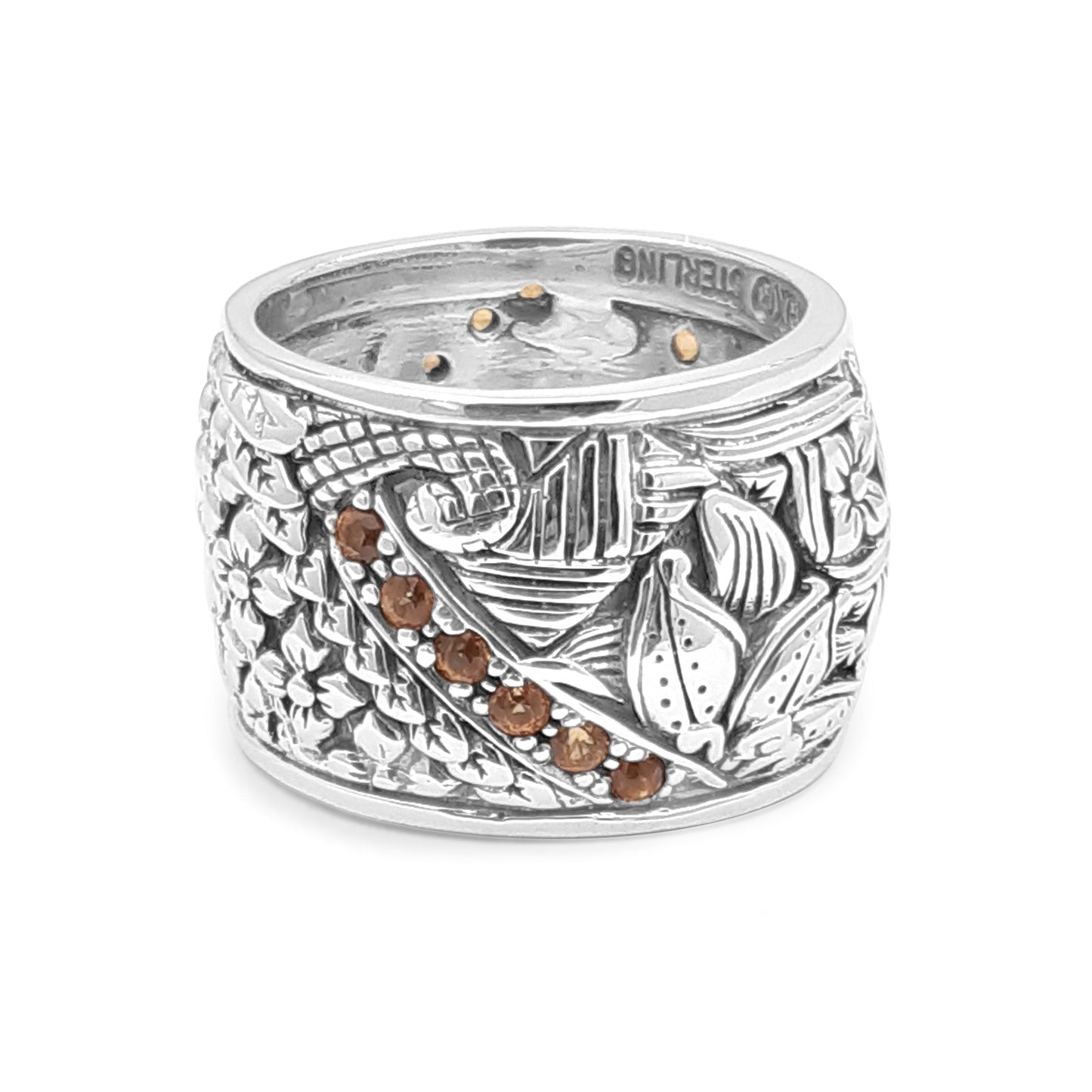 Kyoto Orange 0.40ct Sapphire Ring in Sterling Silver