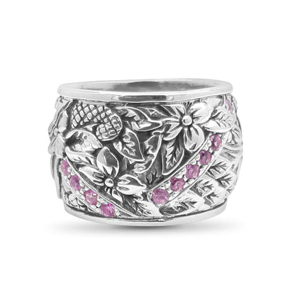 Kyoto Pink Sapphire 0.40ct Ring in Sterling Silver