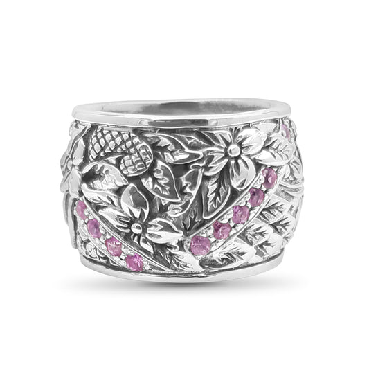 Kyoto Pink Sapphire 0.40ct Ring in Sterling Silver