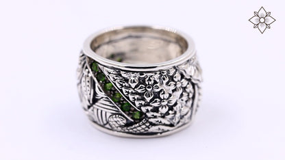 Kyoto Tsavorite 0.70ct Ring in Sterling Silver