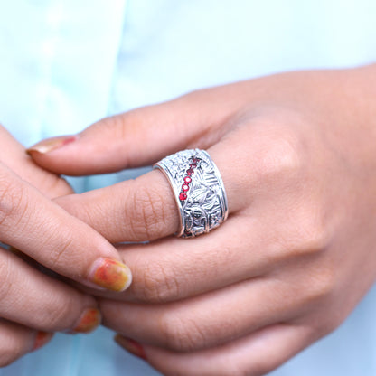 Kyoto Ruby 0.70ct Ring in Sterling Silver