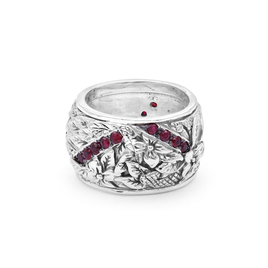 Kyoto Ruby 0.70ct Ring in Sterling Silver