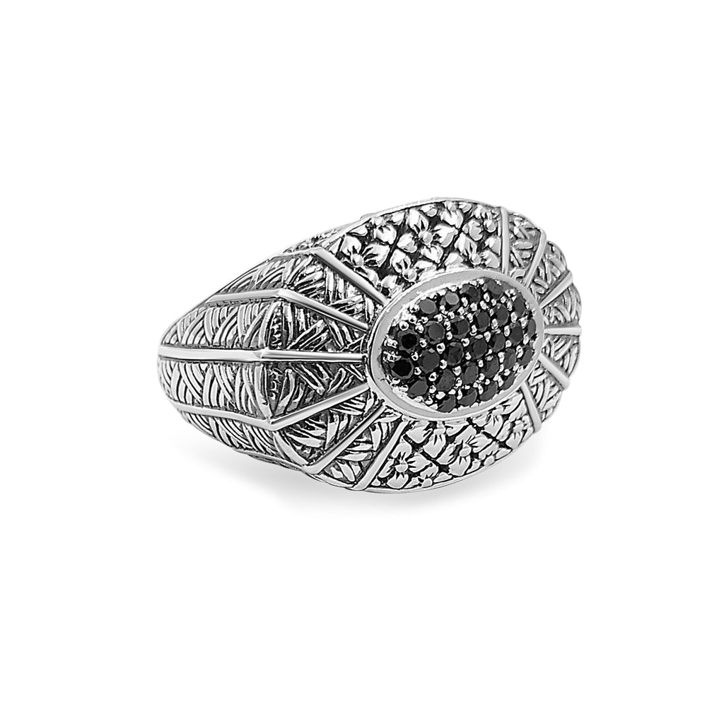 Kyoto Black Diamond 0.60ct Ring in Sterling Silver