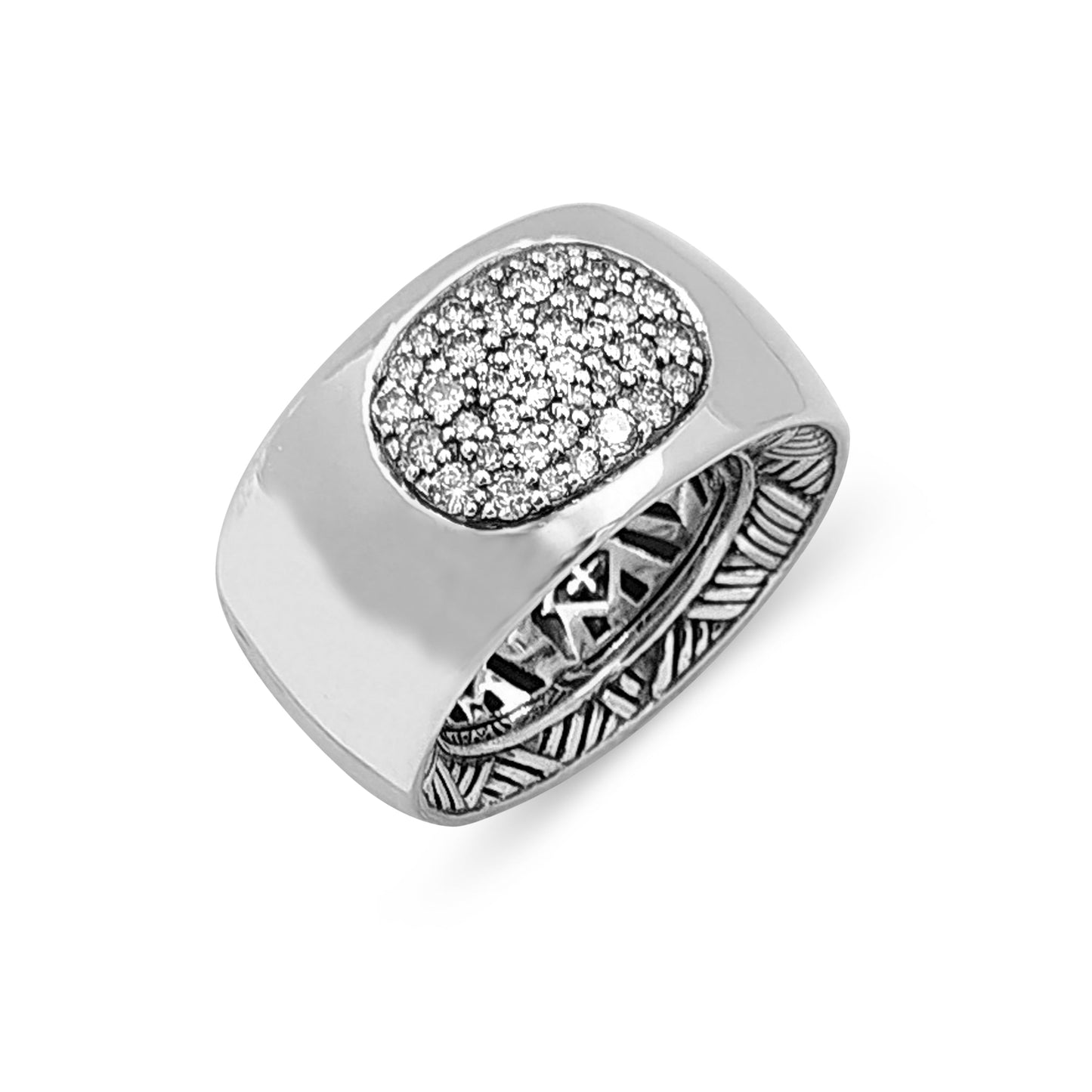 Kyoto 0.75ct White Diamond Dome Ring in Sterling Silver