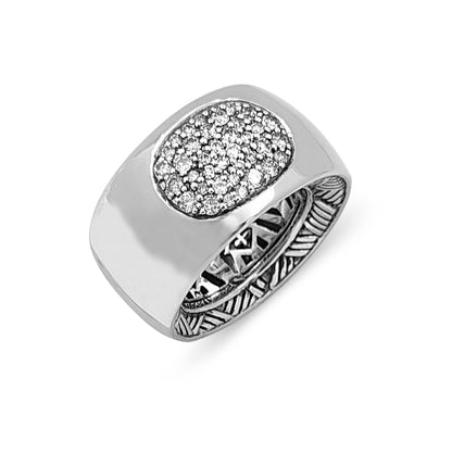 Kyoto 0.75ct White Diamond Dome Ring in Sterling Silver