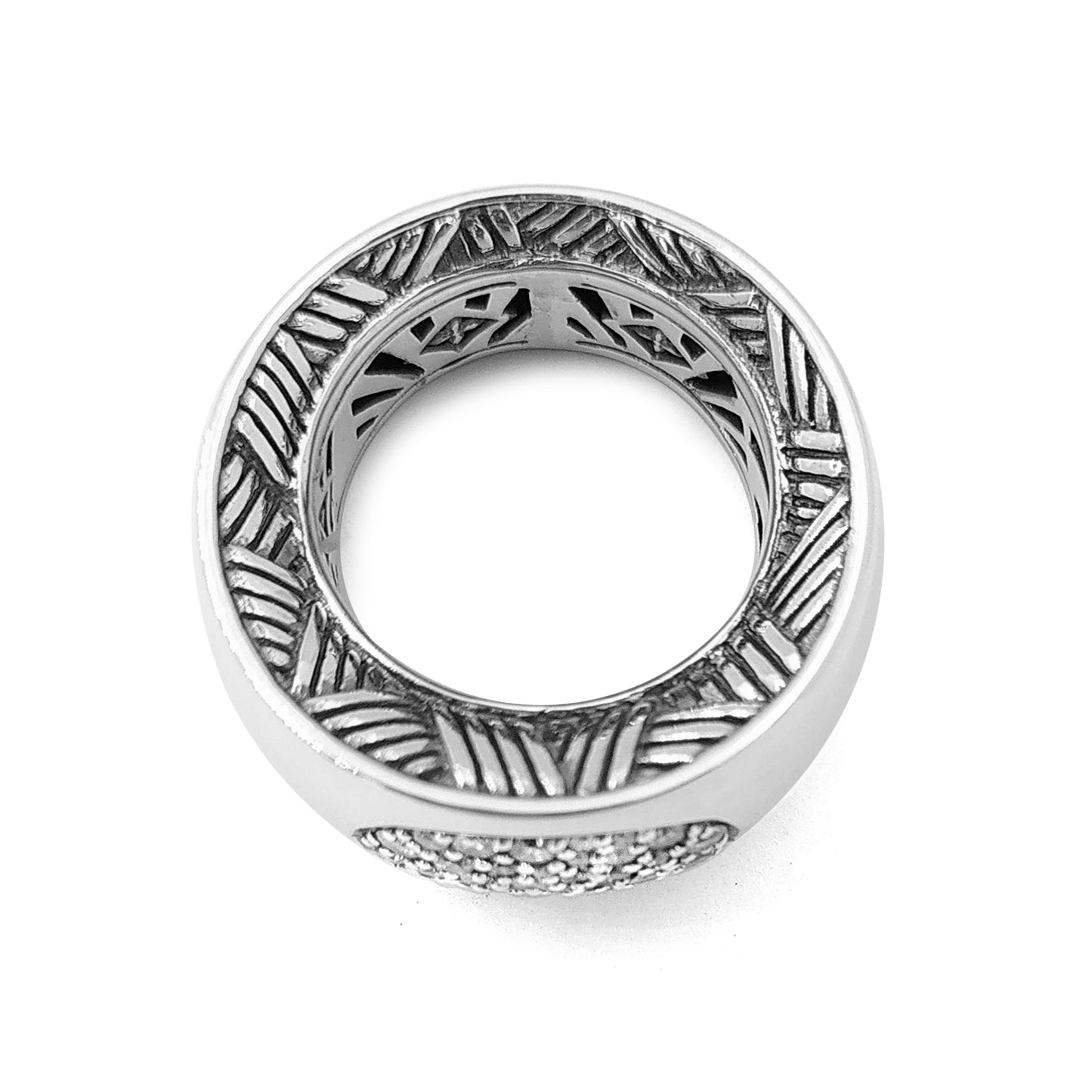 Kyoto 0.75ct White Diamond Dome Ring in Sterling Silver