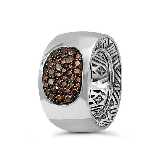 Kyoto 0.75ct Champagne Diamond Dome Ring in Sterling Silver