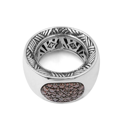 Kyoto 0.75ct Champagne Diamond Dome Ring in Sterling Silver