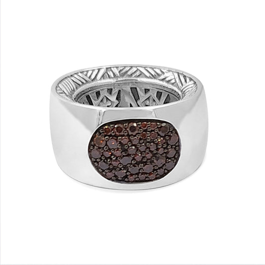 Kyoto 0.75ct Champagne Diamond Dome Ring in Sterling Silver