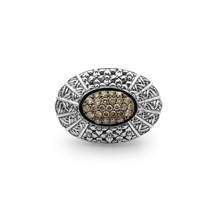 Kyoto 0.60ct Yellow Diamond Ring in Sterling Silver