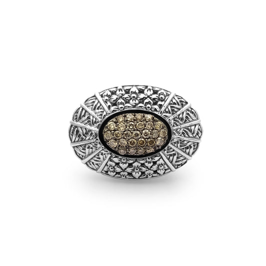 Kyoto 0.60ct Yellow Diamond Ring in Sterling Silver